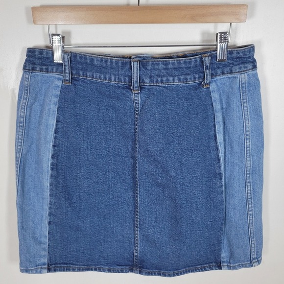 Madewell Button-Down Stretch Denim Skirt Size 30 Pieced Edition - Picture 8 of 8